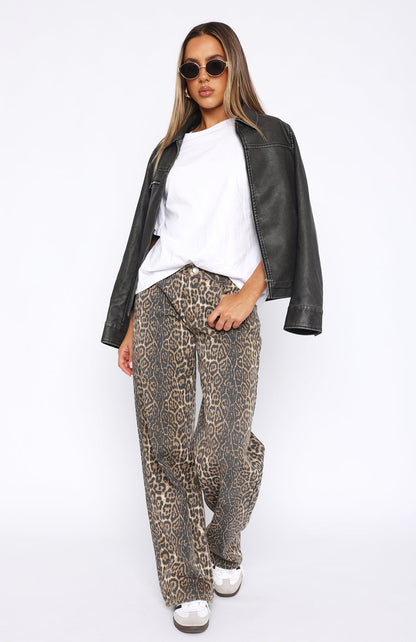 Emily | Trendy Leopard Jeans