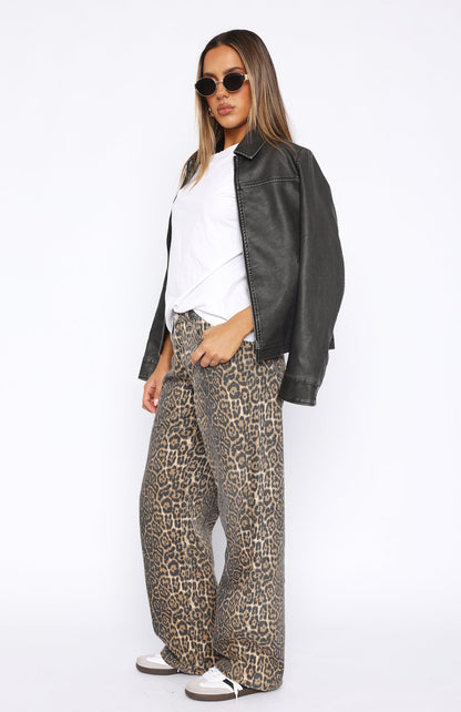 Emily | Trendy Leopard Jeans